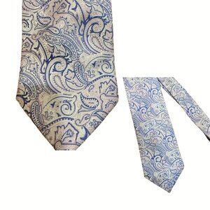Pierre Cardin 100% Silk Paisley Tie Pink & Blue Classic Print Designer Holiday